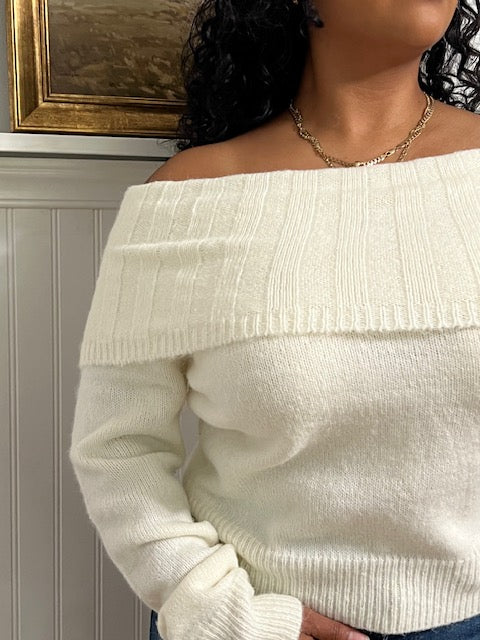 sweet off shoulder sweater